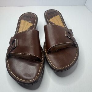 Born Brown Leather Sandals Size 7